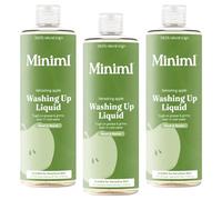 Bundle - Miniml Washing Up Liquid Apple - 400ml - Plant Based Vegan Dish Soap, Biodegradable, Non-Toxic, Tough on Grease, Gentle on Hands - Pack of 3