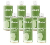 Bundle - Miniml Washing Up Liquid Apple - 400ml - Plant Based Vegan Dish Soap, Biodegradable, Non-Toxic, Tough on Grease, Gentle on Hands - Pack of 6