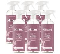 Bundle - Miniml White Vinegar, Uplifting Rhubarb - 750ml - All Natural, Limescale Remover, Laundry Softener & More - Pack of 6