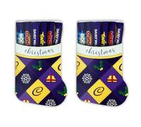 Bundle of 2 | Festive Stocking Chocolate Selection Box, Perfect Christmas Stocking Filler Gift for All Ages, Includes 6 Assorted Bars, 174g Each