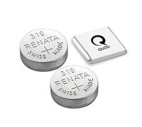 Bundle of 2 x Renata 319 Watch Battery 1.55v SR527SW + Quzo Belgian Chocolate - Official Renata Watch Batteries
