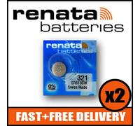 Bundle of 2 x Renata 321 Watch Battery 1.55v SR616SW + Quzo Belgian Chocolate - Official Renata Watch Batteries