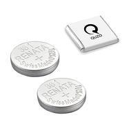 Bundle of 2 x Renata 361 Watch Battery 1.55v SR721W + Quzo Belgian Chocolate - Official Renata Watch Batteries