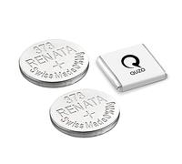 Bundle of 2 x Renata 373 Watch Battery 1.55v SR916W + Quzo Belgian Chocolate - Official Renata Watch Batteries