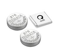 Bundle of 2 x Renata 376 Watch Battery 1.55v SR626W + Quzo Belgian Chocolate - Official Renata Watch Batteries