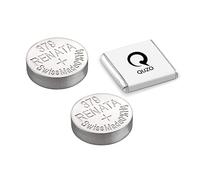 Bundle of 2 x Renata 379 Watch Battery 1.55v SR521SW + Quzo Belgian Chocolate - Official Renata Watch Batteries