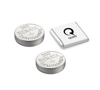 Bundle of 2 x Renata 380 Watch Battery 1.55v SR936W + Quzo Belgian Chocolate - Official Renata Watch Batteries