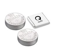 Bundle of 2 x Renata 392 Watch Battery 1.55v SR41W + Quzo Belgian Chocolate - Official Renata Watch Batteries
