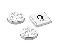 Bundle of 2 x Renata 395 Watch Battery 1.55v SR927SW + Quzo Belgian Chocolate - Official Renata Watch Batteries