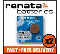 2 x Renata 399 Watch Battery 1.55v SR927W - Official Renata Watch Batteries