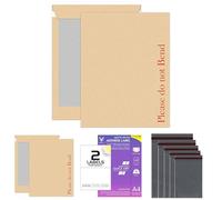 Bundle of 20Pcs A5 + 20Pcs A4 Envelopes Do Not Bend Envelope + Address Labels 2 Labels Per A4 Sheet + 50 Mix Mailing Bags