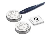 Bundle of 2x Renata 394 Batteries and Specialist Installation Tweezers and Quzo Belgian Chocolate