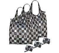 Bundle of 3 Re-Uz Lifestyle Shoppers Foldable Reusable Shopping Grocery Bags - Chess