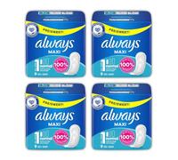 Bundle of 4 Maxi, Normal Size 1 Without Wings, 9 Pads Each - Total 36, 100% Protection, Comfortable & Dermatologically Tested