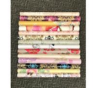 Bundle of 5m Floral Brick Wood Sticky Back Plastic PVC Vinyl Fablon Wallpaper