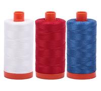 Bundle of Aurifil 50wt Egyptian Cotton Thread, Large 1422 Yard Spools, with and Without Aurifil Empty Thread Case 12 Spool Capacity (3 Spool Bundles, 2021 2250 2730)