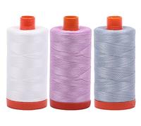 Bundle of Aurifil 50wt Egyptian Cotton Thread, Large 1422 Yard Spools, with and Without Aurifil Empty Thread Case 12 Spool Capacity (3 Spool Bundles, 2021 2515 2612)