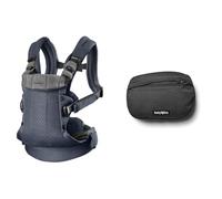 Bundle of BabyBjörn Baby Carrier Harmony, 3D Mesh, Anthracite + BabyBjörn Pocket Pouch for Baby Carrier, Mesh, Black