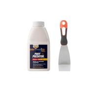 Bundle of Bartoline Paint Predator Heavy Duty and Varnish Stripper 500 ml, Professional Strength, Non-Caustic Remover for Wood, Metal and Masonry + Tetrion Filler Knife