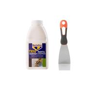 Bundle of Bartoline TX10 Paint and Varnish Stripper 500ml - Extra Strong, Non-Caustic Paint Remover for Wood, Metal & More + Tetrion Filler Knife