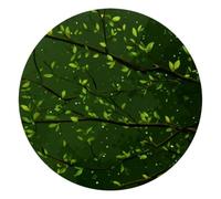 Bundle of Branches on Green Background Round Mouse Pad, Mousepad with Non-Slip Rubber Base, Computer Gaming Pads for Wireless Mouse, Easy Gliding