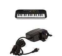 Bundle of Casio SA-51 32 Mini-Keys Keyboard in Black and Grey + Casio AD-E95100LE Keyboard UK 3 Pin Power Supply AC Adapter