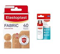 Bundle of Elastoplast Extra Flexible Fabric Plaster Strips (40 Pieces) and Elastoplast Spray Plaster for Wounds (40ml), Quick-Drying and Easy to Apply on Everyday Abrasions