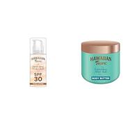 Bundle of Hawaiian Tropic Hydrating Protection Face Sun cream SPF 30 UVA plus UVB Protection 50 ml, + ic Enriching After Sun Body Butter 250 ml, 12-Hour Moisturisation, With Shea Butter, Coconut scent