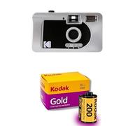 Bundle of KODAK Motorized S88 Film Camera Black, Silver/Black + Kodak Gold 200asa 35mm - 36 exp Single