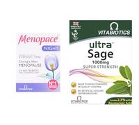 Bundle of Menopace Night - 30 Tablets + Vitabiotics Ultra Sage Tablets - 30 Count (Pack of 1)