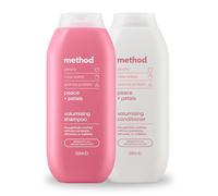 Bundle of Method Pure Peace Everyday Hair Wash Shampoo for All Hair Types Daily Use with Natural Ingredients 350ml & Complete Hair Care Twin-Pack Set