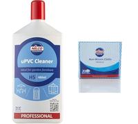 Bundle of Nilco Medium Blue Non-Woven Cloths 20 Pack & UPVC Cleaner Polish 500ml - Durable, Absorbent Cleaning Towels with Solvent-Enhanced uPVC Surface Care