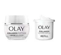 Bundle of Olay Collagen Peptide Face Moisturiser Day Cream SPF 30 50ml + Collagen Peptide Face Moisturiser Day Cream Spf 30 Refill 50ml