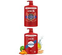 Bundle of Old Spice Captain & Whitewater Men’s Shower Gel & Shampoo 1000ml, Multi-Use 3-in-1 Body-Hair-Face Wash, Long Lasting Freshness, Perfume Quality Scent, Deep Cleansing