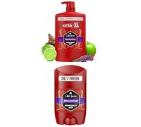 Bundle of Old Spice Rockstar Men’s Shower Gel & Shampoo 1000ml, + Old Spice Rockstar Men's Deodorant Stick 65 ml