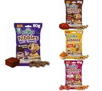 Bundle of PARK LiFE, Nibbles - 4x80g Packs - Dog Safe Brownie, Peanut Butter, Maple Bacon and Honey Beef, Dog Treat, Puppy Training Snack