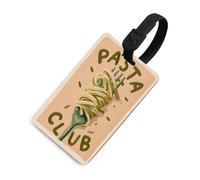 Bundle of Pasta Twirled Around A Fork Luggage Tag Travel Bag Suitcase Baggage Name Tags
