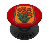 Bundle of Red Tulips Floral Nature Easter Garden Life PopSockets Adhesive PopGrip