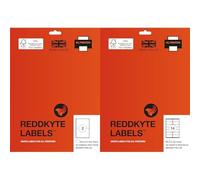 Bundle of Reddkyte Multipurpose White Labels 14 Labels per Sheet & 2 Labels per Sheets