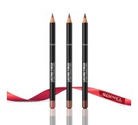 Bundle of Rimmel Lasting Finish 8HR Lip Liner, Cappuccino, 90's Nude, Brownie Pie, Highly Pigmented Formula, Long-Wearing Creamy Colour, Precise Application and Seamless Blend, For Big & Plump Lips