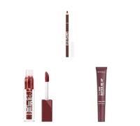 Bundle of Rimmel Plumping Lip Liner, 100 Statement look + Oh My Gloss! Lip Oil 008 Deep Chery + Butter Me Up, 003 Mellow Mocha