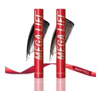 Bundle of Rimmel Thrill Seeker Mega Lift Mascara, 001 Black + 002 Black Brown, Ultra Volumising, Lash Lift with up to 24 Hour Wear, Weightless Volume, Smudge Proof, Transfer Proof and Flake Free, 10ml