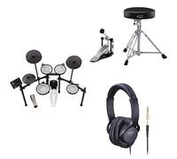 Bundle of ROLAND TD-07KV Electronic Drum Kit with Bluetooth Technology + Dap-3X Essential V-Drums Accessories, Includes Hickory-Made Drumsticks, A Kick Pedal and Drum Throne + ROLAND RH-5 Headphones