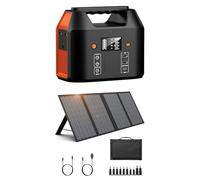 Bundle of SinKeu Portable Power Station 99Wh with Portable Solar Panel 60W, Small Solar Generator with 230V 150W AC Outlet for Camping Emergency Picnic Fishing