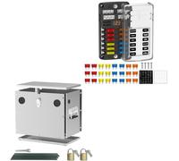 Bundle of Stainless Steel Battery Box & 12 Way Fuse Block