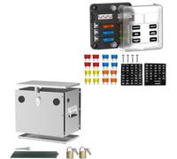 Bundle of Stainless Steel Battery Box & 6 Way Fuse Block