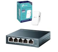 Bundle of TP-Link RE330 AC1200Mbps WiFi Extender Booster+ TL-SG105 5-Port Gigabit Ethernet Splitter Switch