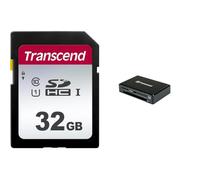 Bundle of Transcend SDC300S 32GB SDHC Memory Card (TS32GSDC300S) + Transcend RDC8 USB 3.1 Gen 1 USB 5Gbps Card Reader (TS-RDC8K2) for SD & microSD & CompactFlash