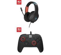 Bundle of Turtle Beach Airlite Fit Charcoal Black Wired Gaming Headset + Turtle Beach Rematch Black Wired Gaming Controller - Both officially licensed for Nintendo Switch 2