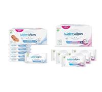 Bundle of WaterWipes Sensitive+ Newborn & Baby Wipes, 360 Count (6 Packs) + WaterWipes Sensitive+ Body & Intimate Cleansing Wipes, XL Textured Wipes, Incontinence Care, Fragrance Free, 180 Count